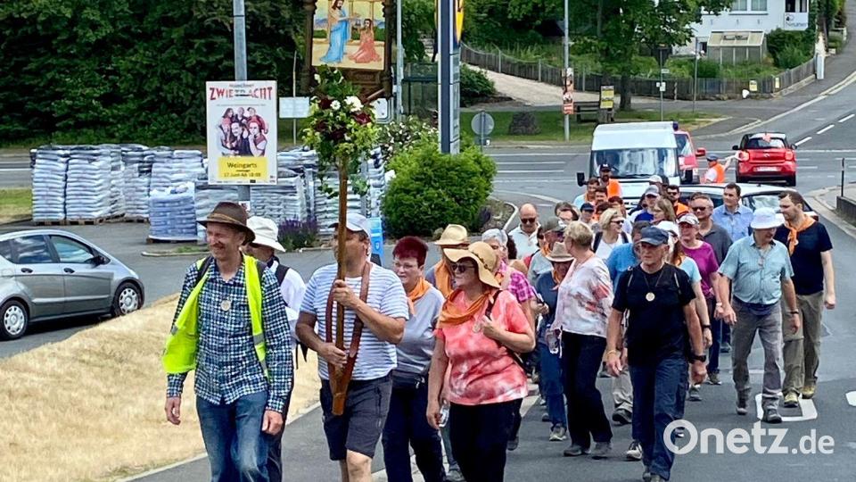 In Gößweinstein wurden die Pilger freundlich aufgenommen, denn man weiß, wie anstrengend so ein Pilgerweg ist. Bild: rpp