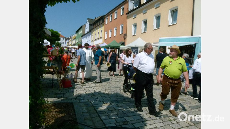 Beim Rundgang gehörten auch Forstwirtschaftsmeister Reinhard Wiesent, 2. Bürgfermeister Udo Müller und Pfarrer Johann Bosco Ernstberger zum &quot;Gefolge&quot; der Milchkönigin Bild: rn