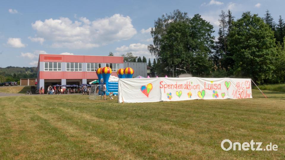 Auf dem Gelände der Feuerwehr Bärnau war der Spendentag für die an Leukämie erkrankte Luisa. Bild: Susanne Forster