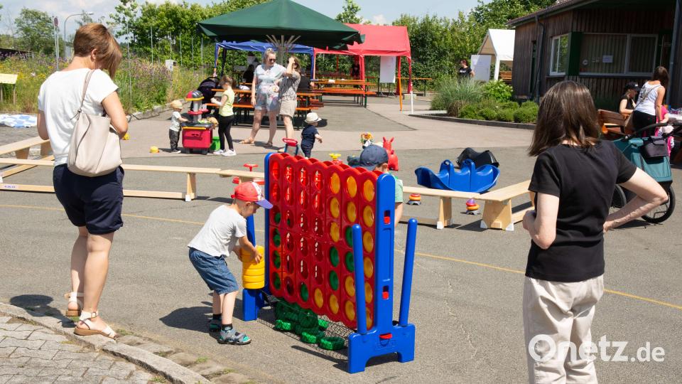 Beim Spielenachmittag kamen die Kleinen auf ihre Kosten. Bild: Welnhofer/exb