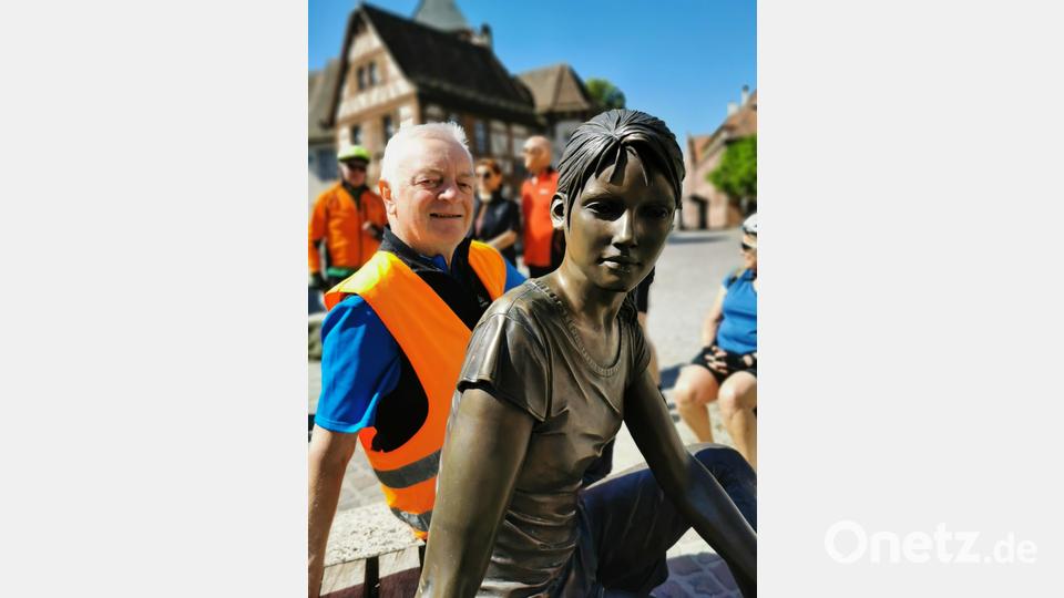 Fotoshooting in Tauberbischofsheim am Riemenschneider-Brunnen. Bild: exb