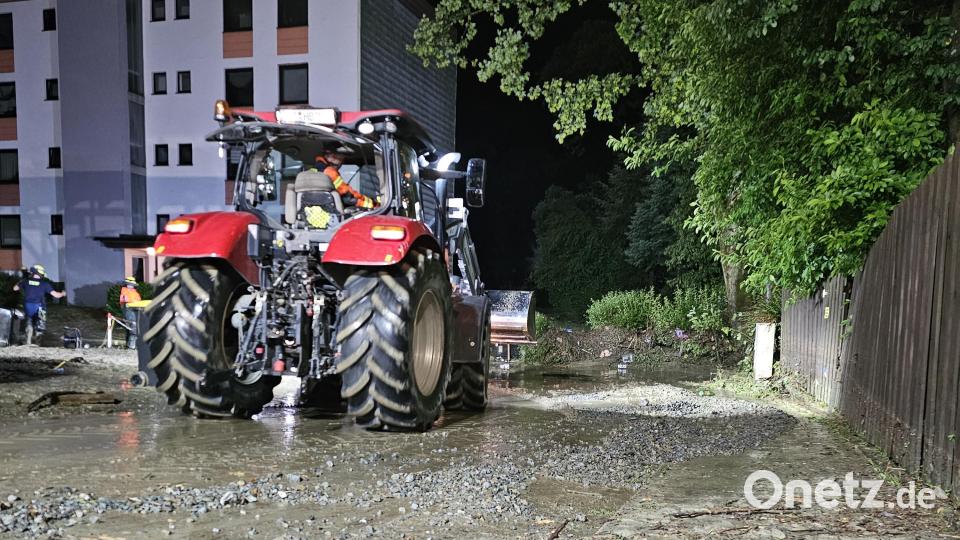Vor allem im Norden des Landkreises Bayreuth waren die Straßen überschwemmt. Bild: Kreisbrandinspektion Bayreuth