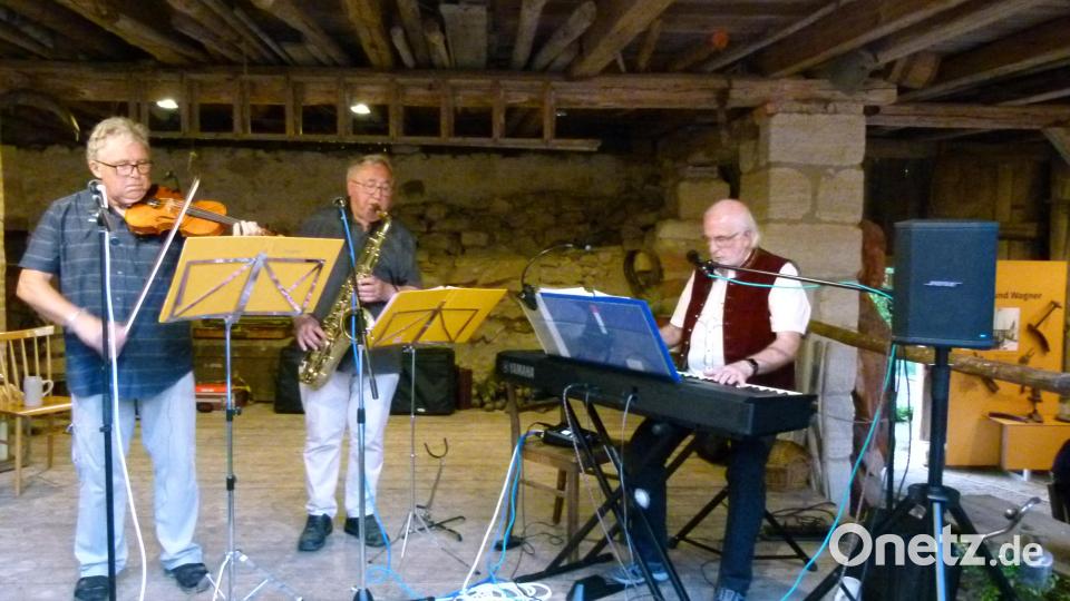 Georg Bayerl, Heiner Kohl und Hubert Haberberger (von links) gestalten das musikalische Geschehen. Bild: rn