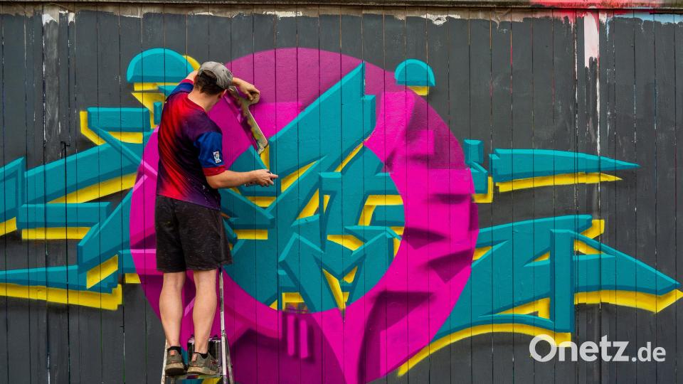 Graffiti-Künstler &quot;Tesar&quot; aus Weiden. Bild: lum