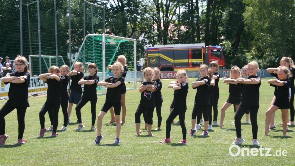 Die jüngste Tanzgarde der Faschingsgesellschaft des ASV Michelfeld sind „Die Frösche“. Bild: obl