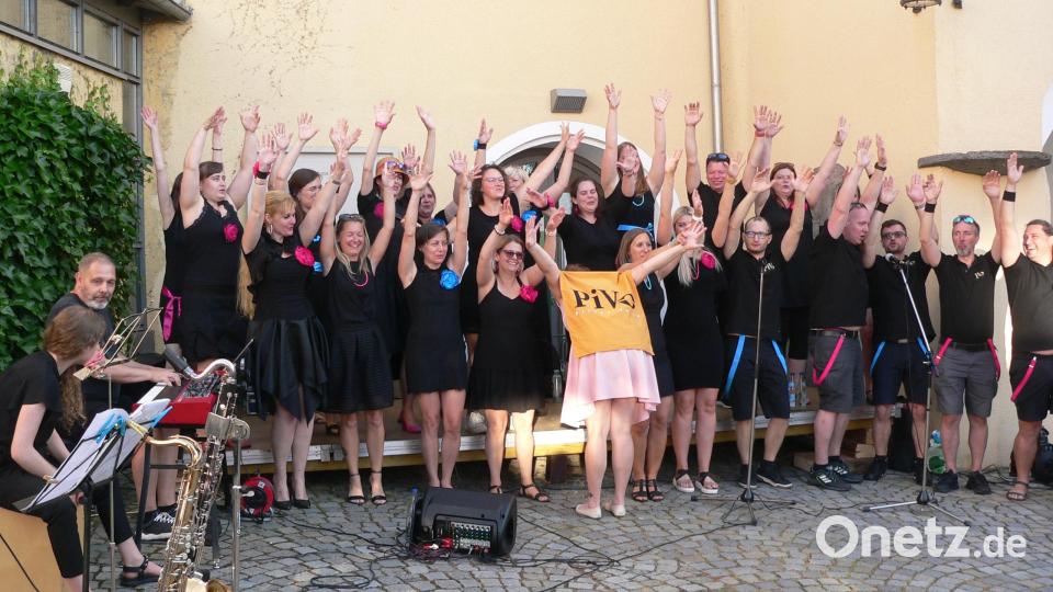 Open-Air-Konzert von LuhKulTour mit den Sängern von „Pilsen Voice“ (PiVo) Bild: mh