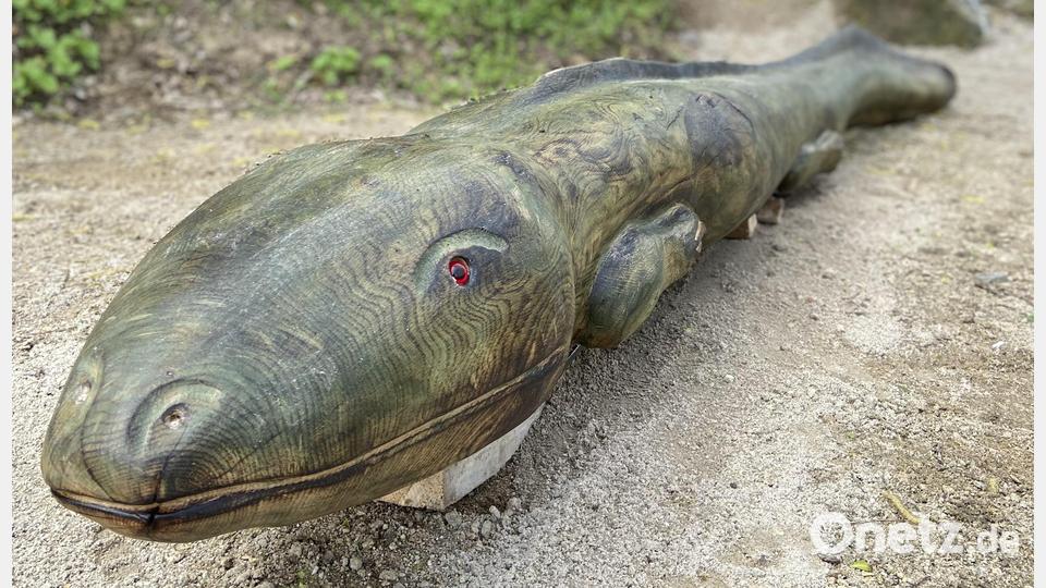 Die Kletterholzskulptur &quot;Ichi&quot;, gebaut von Mitarbeitern des Stadtbauhofs Waldsassen. Bild: Umweltstation Waldsassen/exb