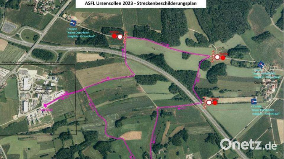 Die Strecke des Amberg-Sulzbacher Firmenlaufs 2023. Bild: Wechselszene/exb