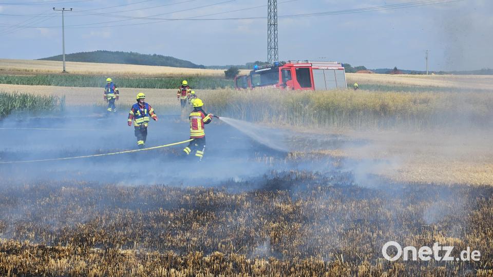 Rund 20 Einsatzkräfte hatten den Brand schnell unter Kontrolle. Bild: Kreisbrandinspektion Amberg-Sulzbach