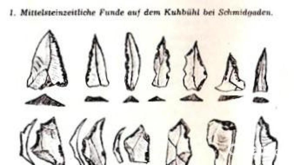 Archäologische Funde auf dem Kuhbühl. Bild: Archiv Gemeinde Schmidgaden/exb