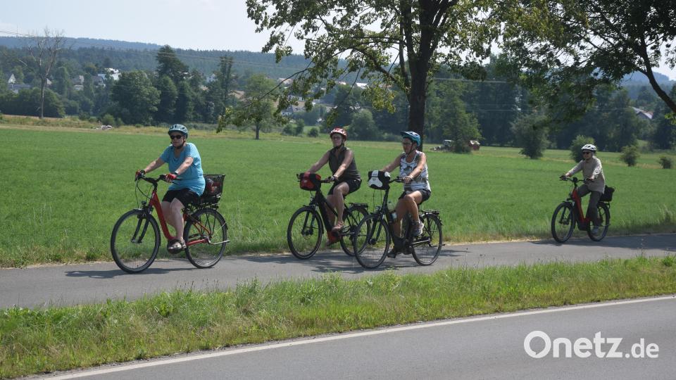 Gemütliches Radln war eher gefragt, als Tempo bolzen. Bild: fz