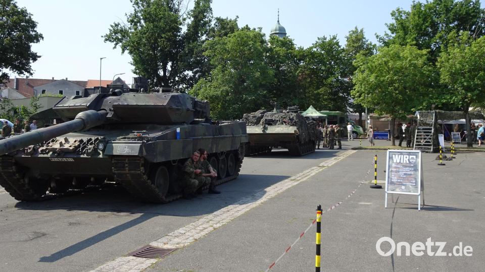 Mit mehreren Panzern ist die Bundeswehr am Pfreimder Bürgerfest beteiligt. Bild: hm
