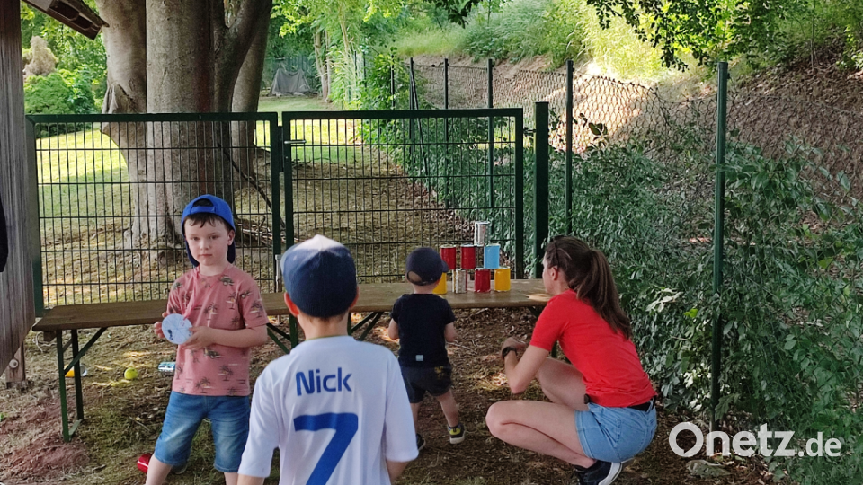 Die Kinder hatten sichtlich Spaß beim traditionellen Sommerfest des Pressather Kindergartens. Bild: xs