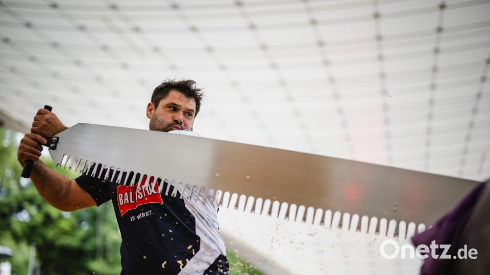Peter Bauer an der Single Buck. Archivbild: STIHL TIMBERSPORTS®/exb