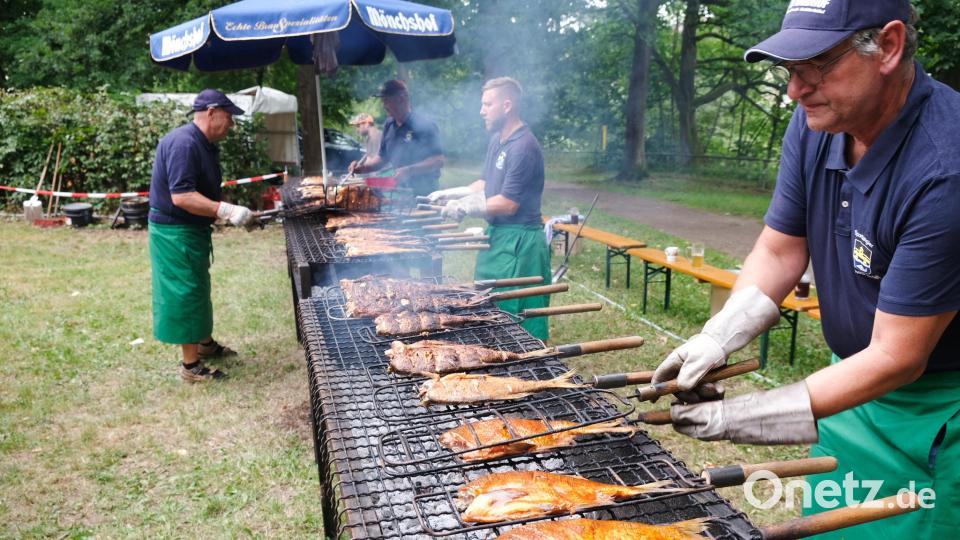 Heiß begehrt sind auch die gegrillten Brachsen bei den Besuchern. Bild: mab