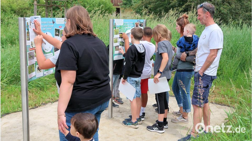Schautafeln klären über das Leben im Wasser auf. Bild: bsc