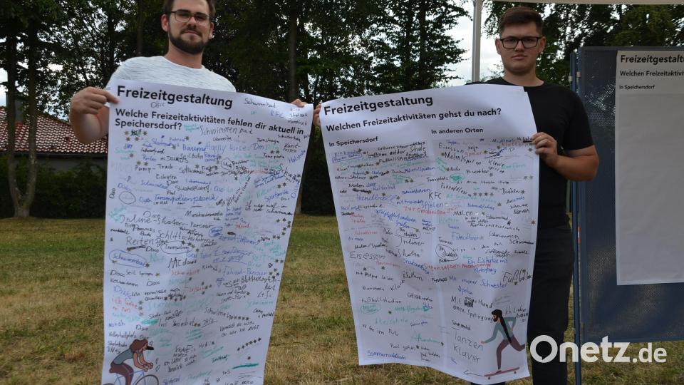 Die Wünsche der Kinder und Jugendlichen füllten zwei Plakate. Bild: ak