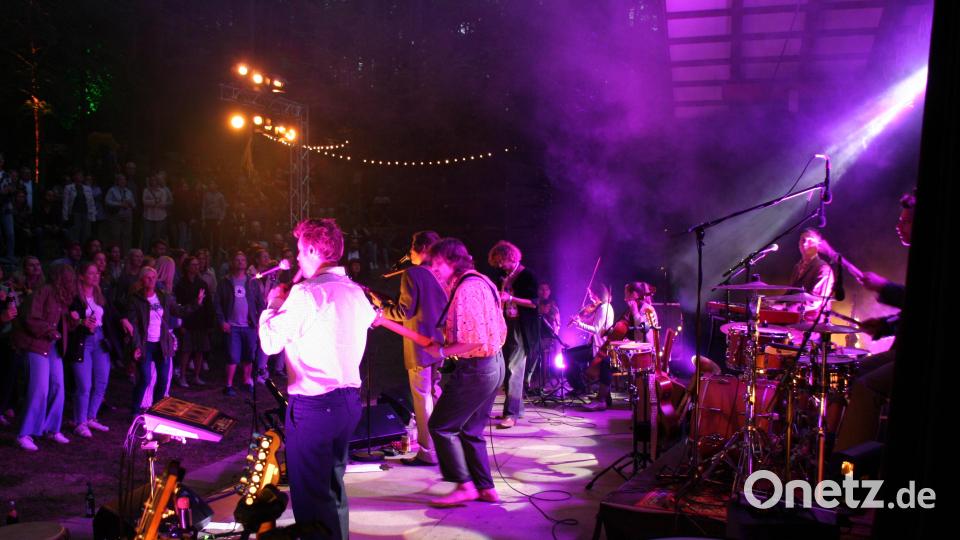 Tolle Festival-Stimmung herrschte am Freitagabend auf dem Buchberg beim Auftritt der Band &quot;Pam Pam Ida&quot; und die Zuschauer machten begeistert mit. Bild: wfw