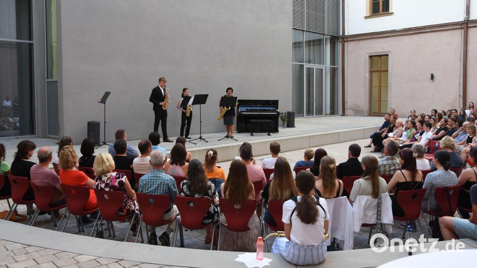 Beim Sommerkonzert des Max-Reger-Gymnasiums in Amberg hatten einige Schüler ihren ersten großen Auftritt. Bild: Matthias Dietz/exb