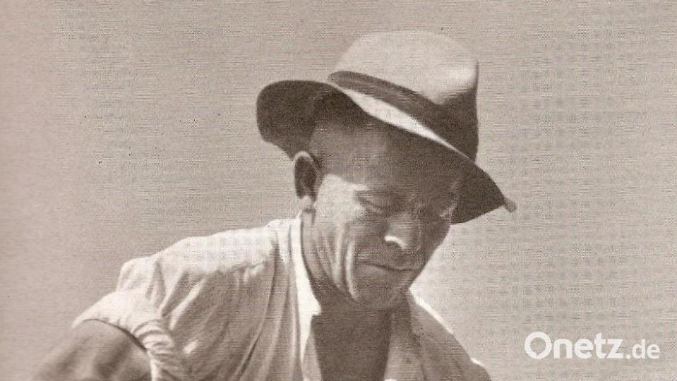 Die körperlich schwere Arbeit des Tonstechens verlangte den Menschen viel Mühe und Schweiß ab, hier der "Micherl Sepp". Bild: Archiv Buchtalchronik/exb