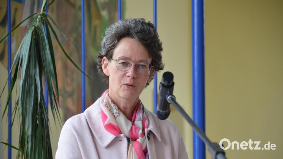 Auch Schulrätin Petra Rauh würdigte das Engagement von Hedwig Forster. Bild: ak