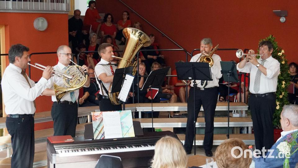 Veltuna Brass aus Velden steuerte Instrumentalmusik bei. Bild: jma