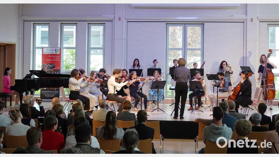 Das Kammerorchester spielte unter anderem einen Walzer von Nikolai Skoda, selbst Schüler der Berufsfachschule. Bild: gac