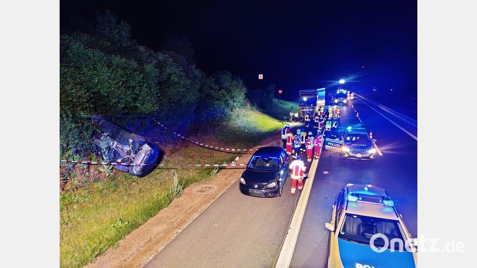 In der Nacht auf den 4. August kam es auf der A6 zu zwei Unfällen. Bild: Kreisbrandinspektion Amberg-Sulzbach