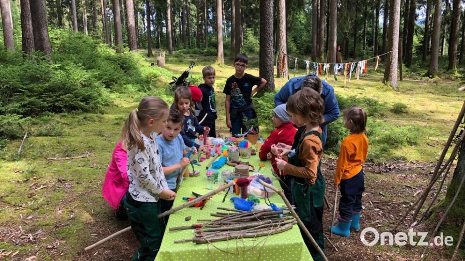 Beim Ferienprogramm der SPD ging es in den Wald. Bild: Corinna Karger-Hostalka/exb