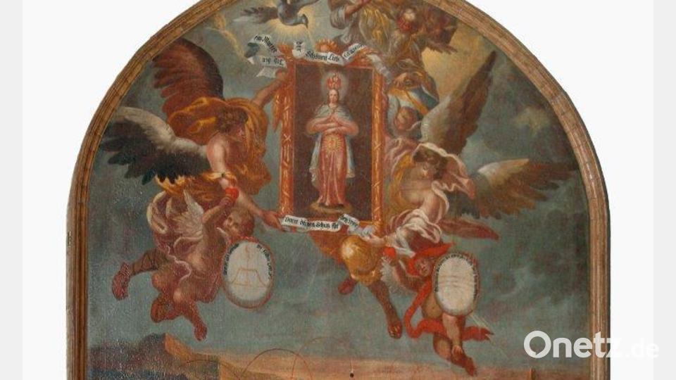Das berühmteste Bild in der Frohnbergkirche zeigt die Beschießung Ambergs im spanischen Erbfolgekrieg 1703. Bild: mma
