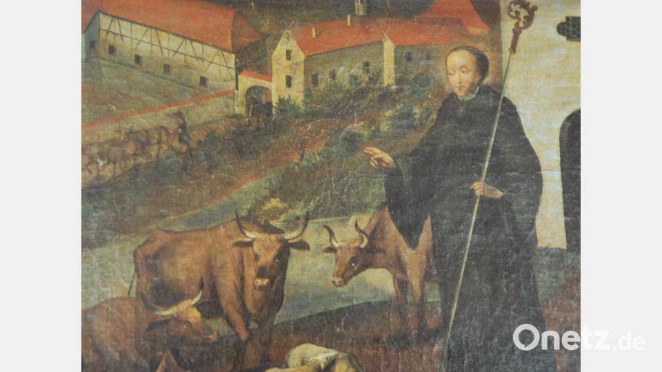 Ein Ölgemälde lässt einen Blick in die Vergangenheit des Hopfengartengeländes in Schmidmühlen zu. Bild: pop