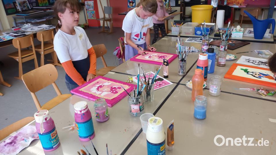Ferienmalkurs an der Mittelschule Kümmersbruck Bild: kal