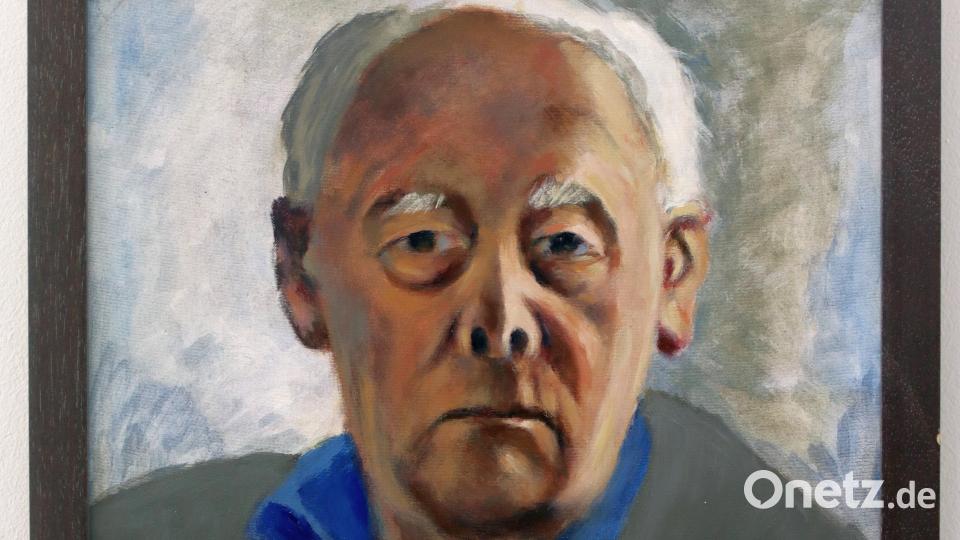 Ein Selbstportrait des Künstlers Richard Bauer zählt zu den 28 Bildern der Ausstellung im Schulmuseum. Bild: mfh