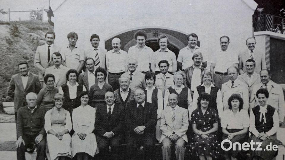 1982 entstand in Zinst der Kapellenbauverein Altensteinreuth. Das Foto zeigt die Gründungsmitglieder. Bild: Archiv Kapellenbauverein Altensteinreuth/exb