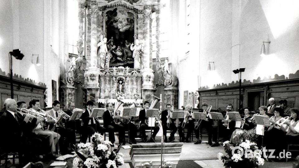 Ein Bild aus alten Tagen: Konzert des Posaunenchores in der Michaelskirche Bild: Archiv Evangelischer Posaunenchor Weiden/exb