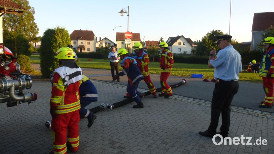Einer Schwitzkur mit lästigen Stechmücken glich der Prüfungs- Löscheinsatz mit erstmals mehr Frauen als Männern. Bild: bk