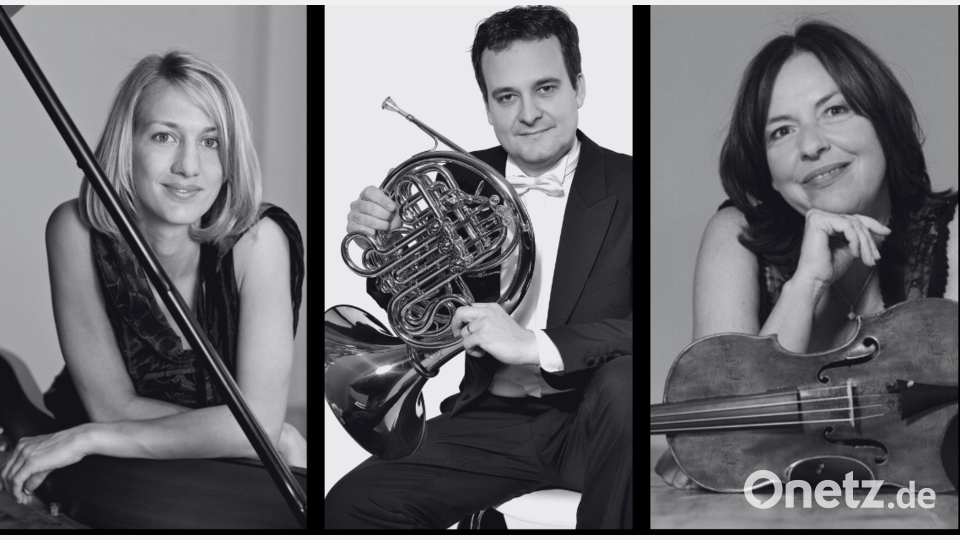 Das &quot;Trio Palatiniore&quot; mit Cornelia Glassl, Joachim Pfannschmidt und Christine Christianus (von links) lässt die 3. Burgklassik Vilseck ausklingen. Bild: Jutta Jelinski/Frieda Dilchert/Sike Brener/exb