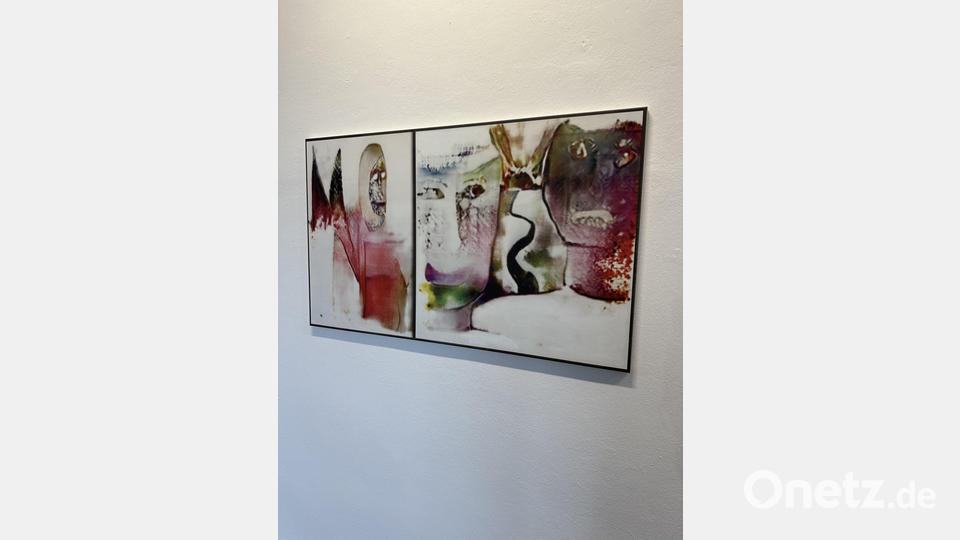 Michael Franz &quot;Untitled&quot; , 2019/22, 
Pigmentdruck, Gesso, Acryl, Firnis auf Leinwand Bild: Bezirk Oberpfalz/Anette Menke/exb