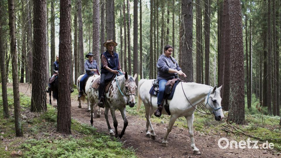 Mit 90 Teilnehmern über alle Veranstaltungen liegt das Bio-Erleben-Programm in diesem Jahr im Mittel. Gut bewährt habe sich der Cowboy-Dienstag, angeführt von Andrea Steinkohl. Bild: Daniel Delang/exb