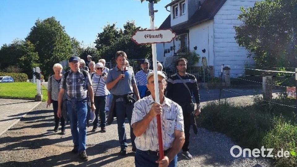 Die Pilgergruppe ist unterweges nach Gößweinstein. Bild: soj/exb