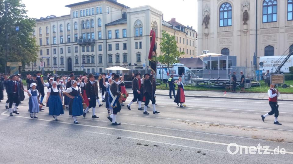 Der Stiftländer Heimatverein Wiesau nahm am Oktoberfest-Umzug in München teil. Bild: Franziska Lang/Stiftländer Heimatverein/exb