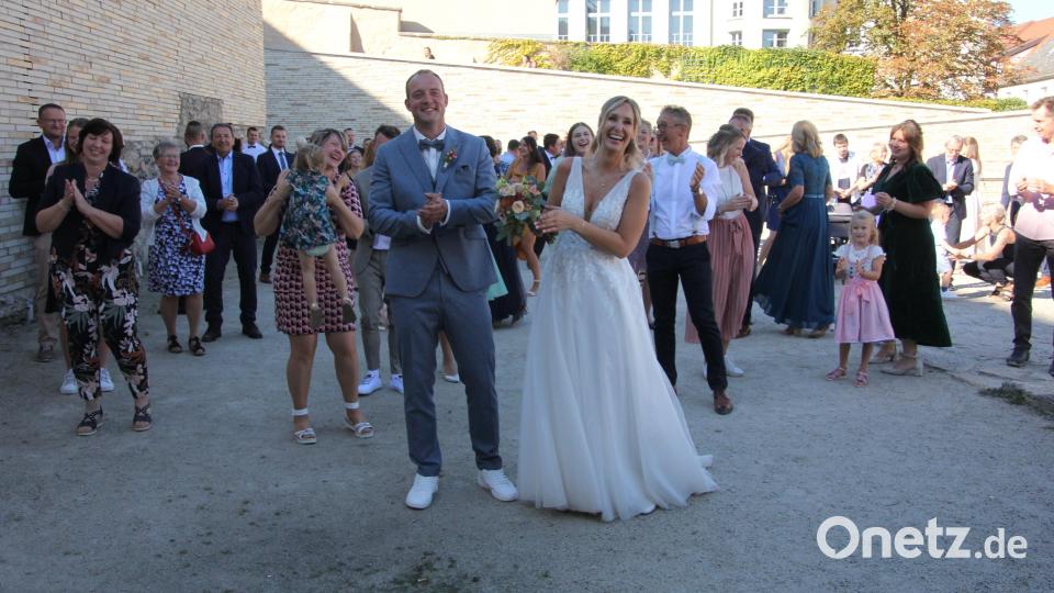 In der Fronfeste in Tirschenreuth gaben sich Anja Zölch und Fabian Reiter das Jawort. Bild: kro