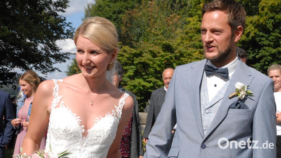 Christina Zwerenz und Matthias Freundl gaben sich in der Steinbergkirche das Ja-Wort. Bild: gbj