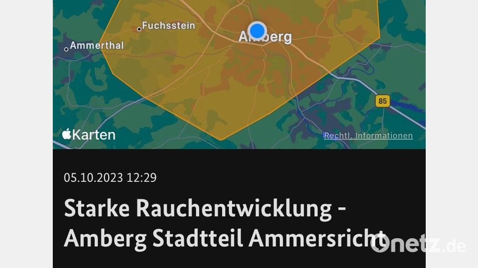 Über die Nina-Warn-App ging eine Meldung an die Anwohner. Bild: Andreas Ascherl