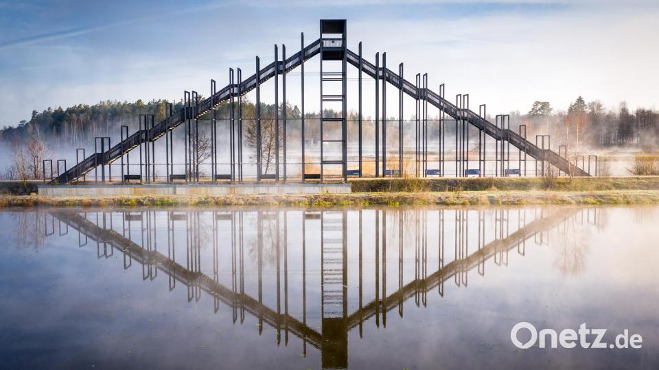 Ein beliebtes Fotomotiv von Matthias Kunz ist die Himmelsleiter in den Waldnaabauen. Bild: Matthias Kunz
