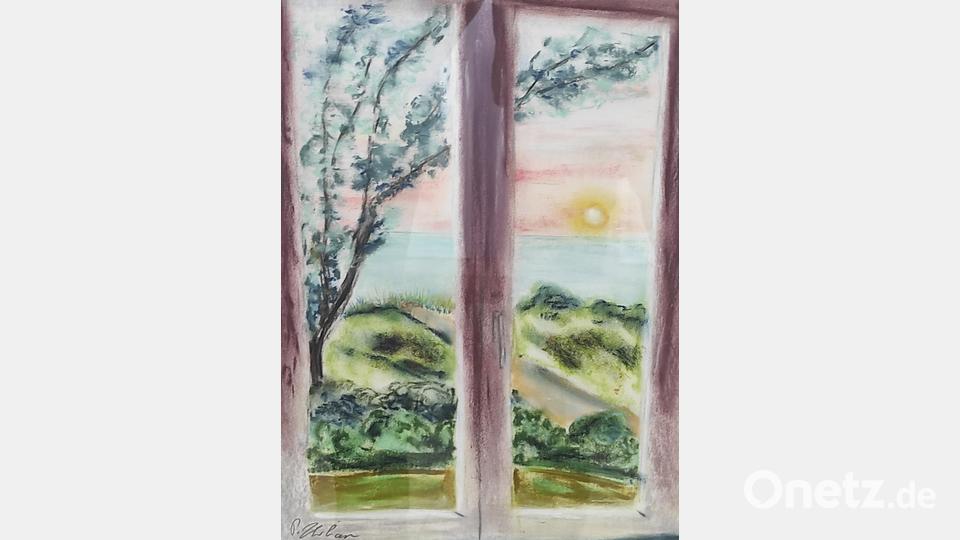 Die Bilder stammen von Petra Urban, die mit Helga Hölzel bunte Aquarelle mit in die Ausstellung brachte. Bild: lgc
