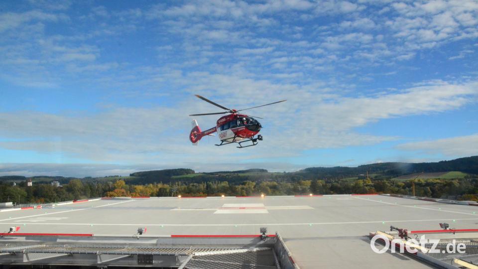 Rettungshubschrauber im Anflug. Bild: Kunz
