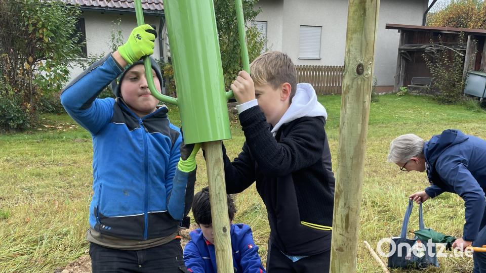 Die Jungs der Realschule bei der Arbeit. Bild: Klaus Schuster/exb