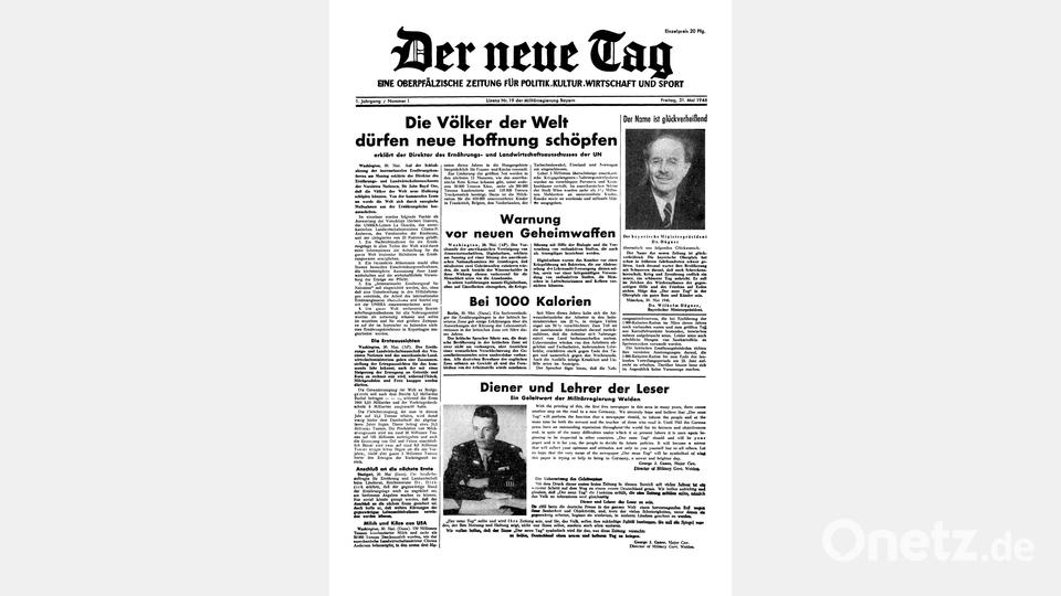 Am 31. Mai 1946 erschien Der neue Tag zum ersten Mal. Repro: Oberpfalz Medien