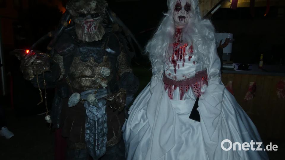 Einige geschminkte Horrorgesichter waren durchaus gruselig. Bild: rn